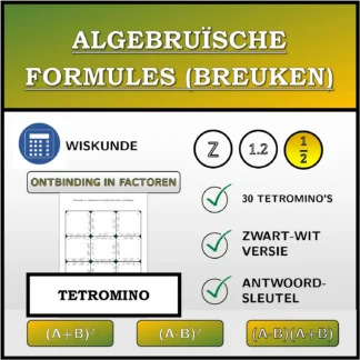 Tetromino: Algebruïsche formules (breuken), ontbinding