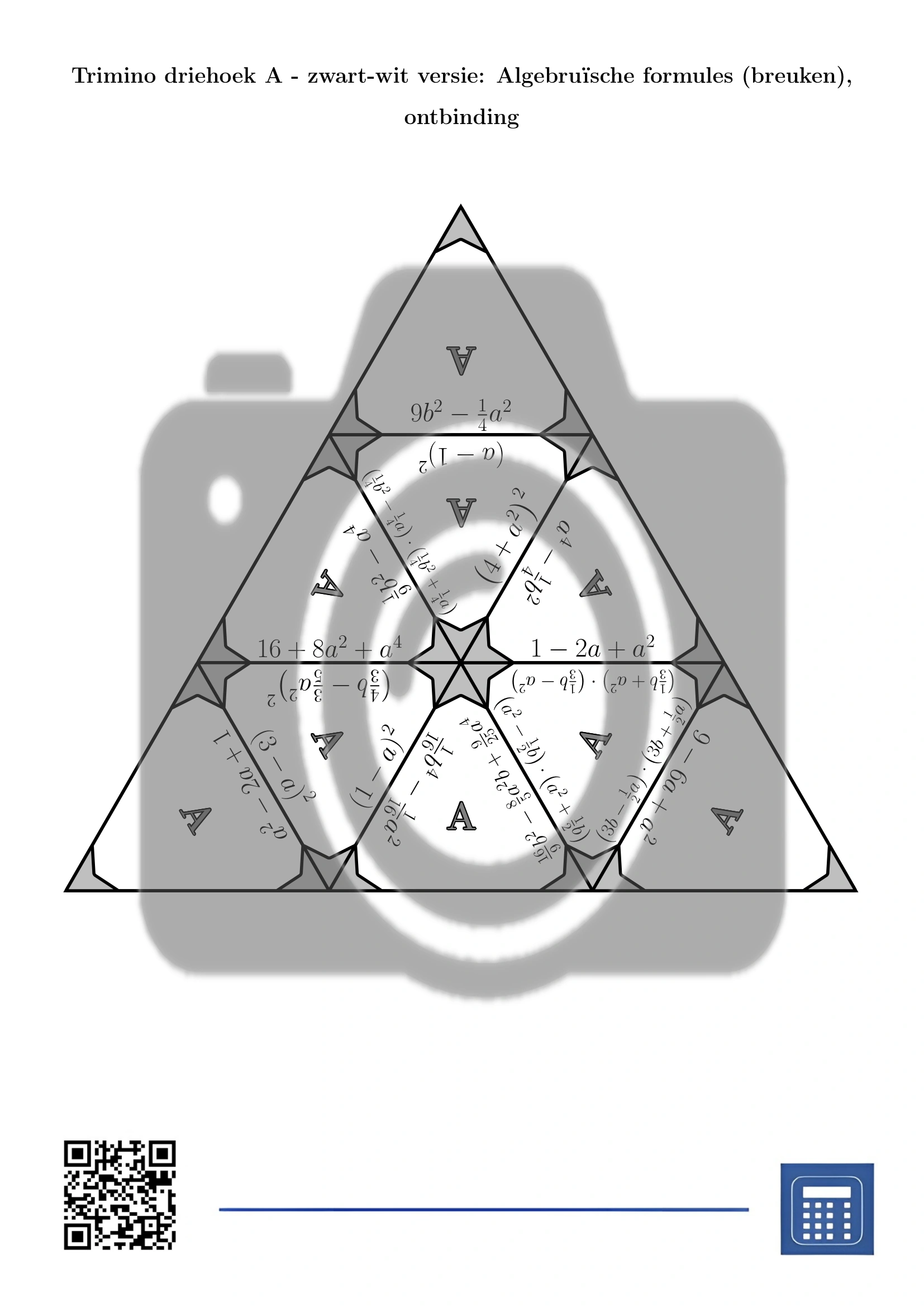Trimino: Algebruïsche formules (breuken), ontbinding - Afbeelding 3