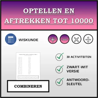 Combineeroefening: Optellen en aftrekken tot 10000