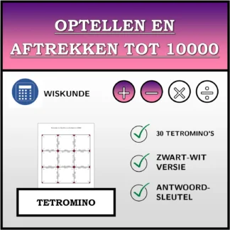 Tetromino: Optellen en aftrekken tot 10000