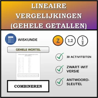 Combineeroefening: Lineaire vergelijkingen (gehele getallen), gehele oplossing