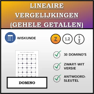 Domino: Lineaire vergelijkingen (gehele getallen)