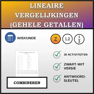 Combineeroefening: Lineaire vergelijkingen (gehele getallen)