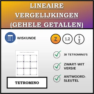 Tetromino: Lineaire vergelijkingen (gehele getallen)
