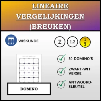 Domino: Lineaire vergelijkingen (breuken)