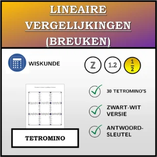 Tetromino: Lineaire vergelijkingen (breuken)