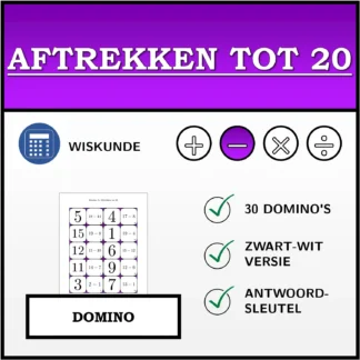 Domino: Aftrekken tot 20