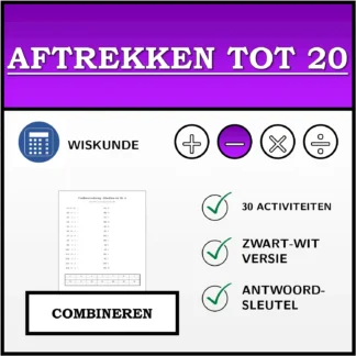 Combineeroefening: Aftrekken tot 20
