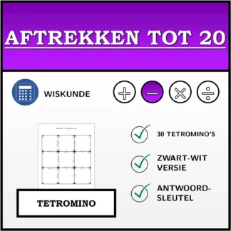 Tetromino: Aftrekken tot 20