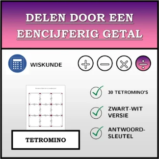 Tetromino: Delen door een eencijferig getal