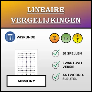 Memory: Lineaire vergelijkingen