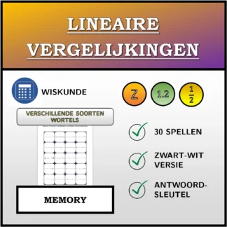 Memory: Lineaire vergelijkingen, verschillende soorten oplossingen