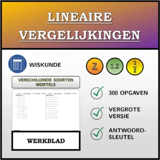 Werkblad: Lineaire vergelijkingen, verschillende soorten oplossingen