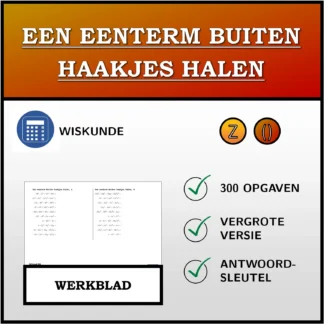 Werkblad: Een eenterm buiten haakjes halen