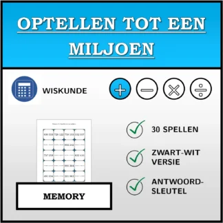 Memory: Optellen tot een miljoen