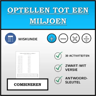 Combineeroefening: Optellen tot een miljoen