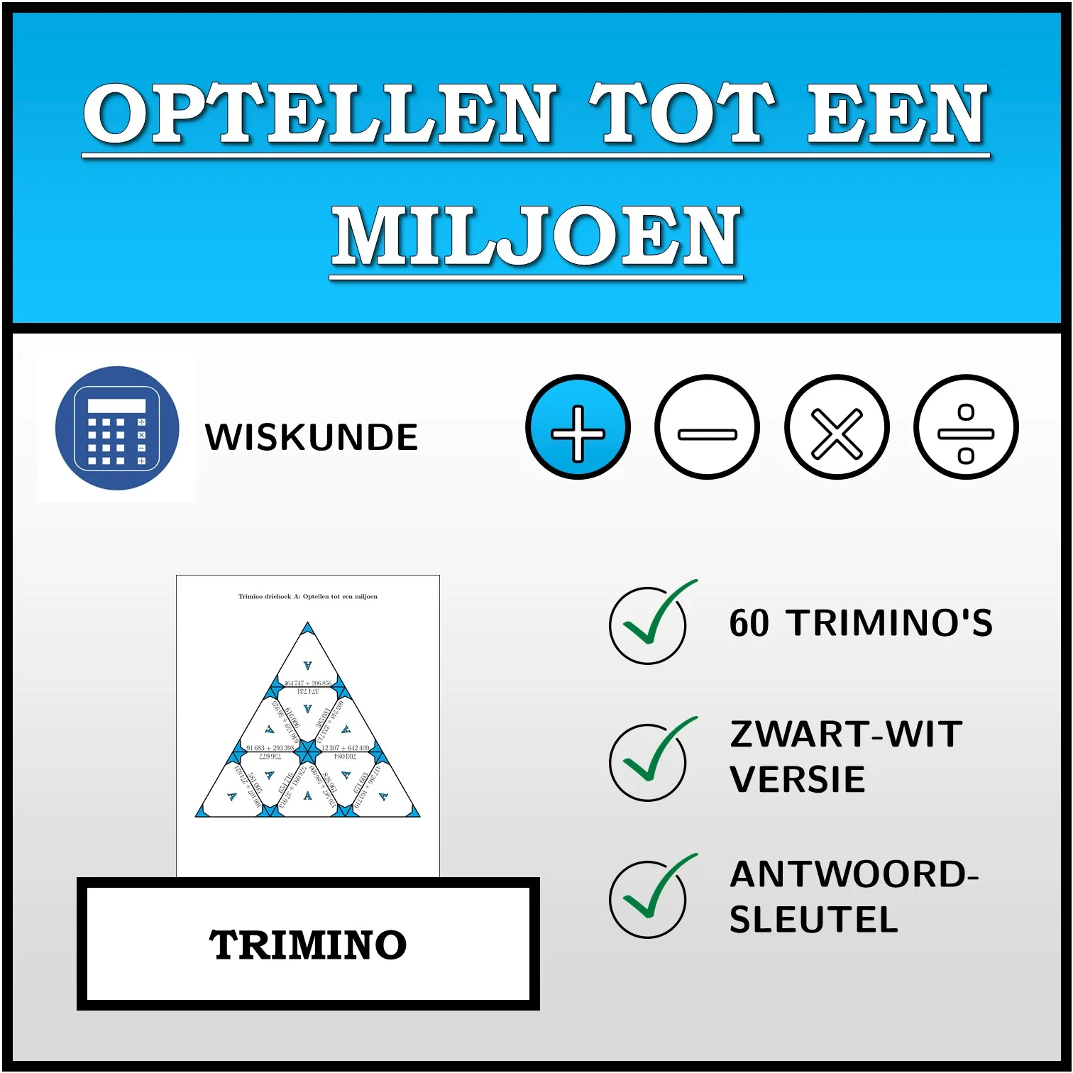 Trimino: Optellen tot een miljoen