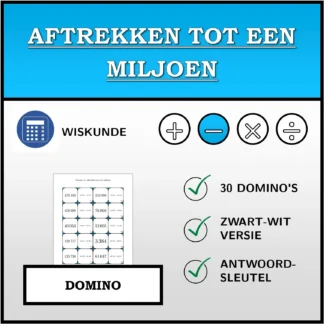 Domino: Aftrekken tot een miljoen