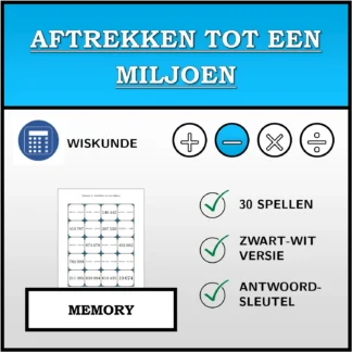Memory: Aftrekken tot een miljoen