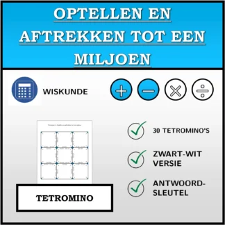 Tetromino: Optellen en aftrekken tot een miljoen