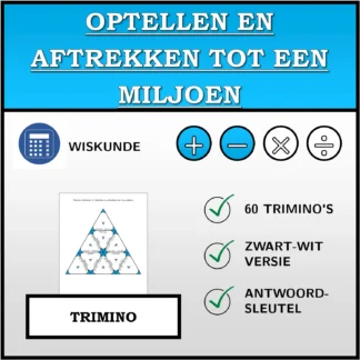 Trimino: Optellen en aftrekken tot een miljoen