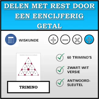 Trimino: Delen met rest door een eencijferig getal