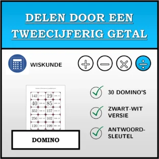 Domino: Delen door een tweecijferig getal