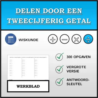 Werkblad: Delen door een tweecijferig getal