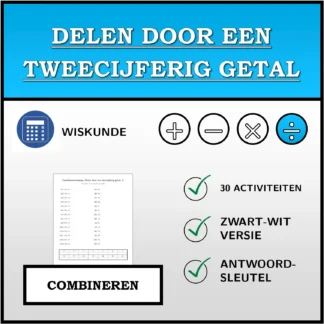 Combineeroefening: Delen door een tweecijferig getal