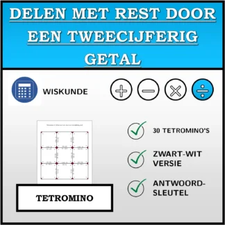 Tetromino: Delen met rest door een tweecijferig getal