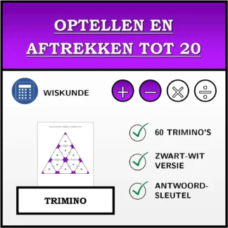 Trimino: Optellen en aftrekken tot 20
