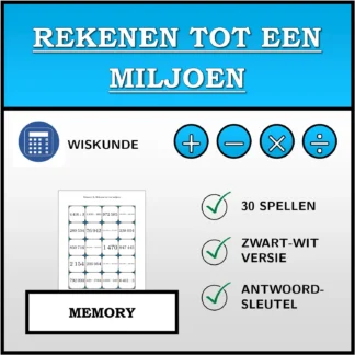 Memory: Rekenen tot een miljoen