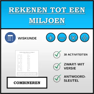 Combineeroefening: Rekenen tot een miljoen