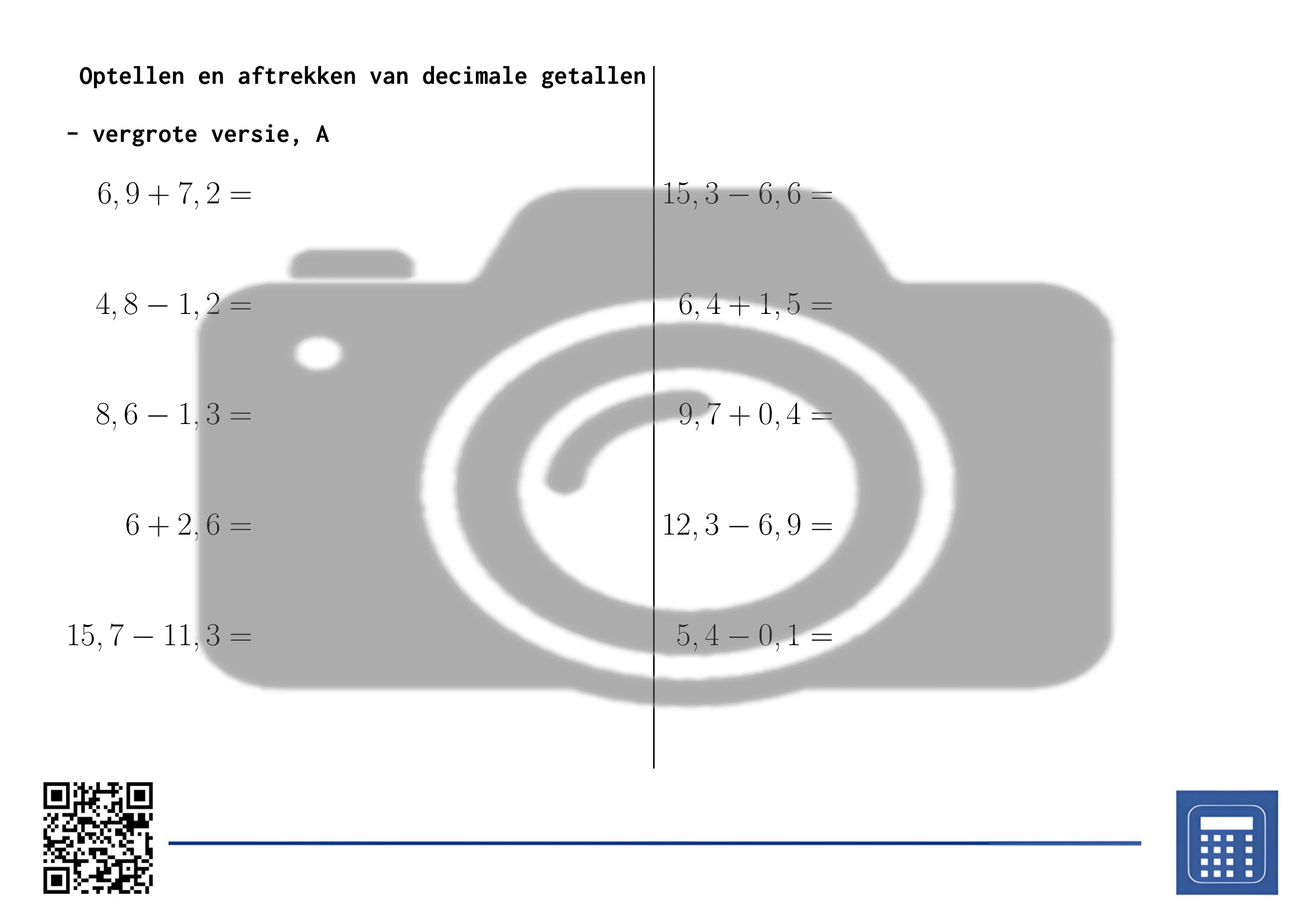 Werkblad: Optellen en aftrekken van decimale getallen - Afbeelding 3