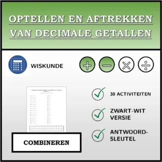 Combineeroefening: Optellen en aftrekken van decimale getallen