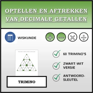 Trimino: Optellen en aftrekken van decimale getallen