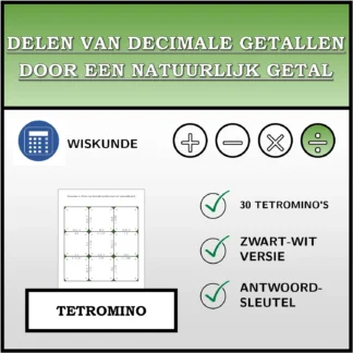 Tetromino: Delen van decimale getallen door een natuurlijk getal