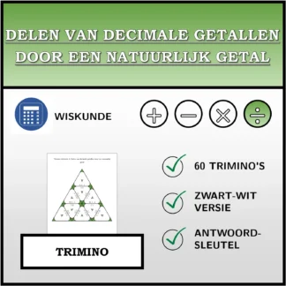 Trimino: Delen van decimale getallen door een natuurlijk getal