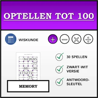 Memory: Optellen tot 100