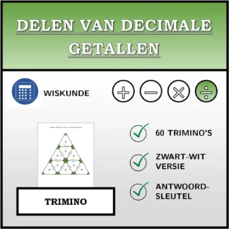 Trimino: Delen van decimale getallen