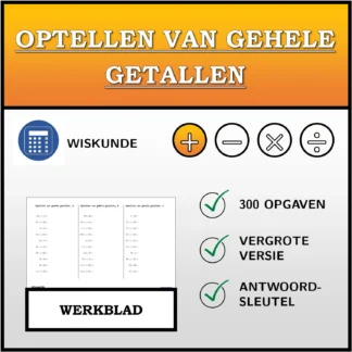 Werkblad: Optellen van gehele getallen