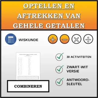 Combineeroefening: Optellen en aftrekken van gehele getallen