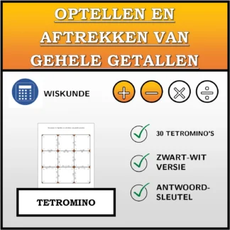 Tetromino: Optellen en aftrekken van gehele getallen