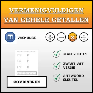 Combineeroefening: Vermenigvuldigen van gehele getallen