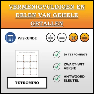 Tetromino: Vermenigvuldigen en delen van gehele getallen