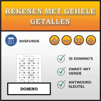 Domino: Rekenen met gehele getallen