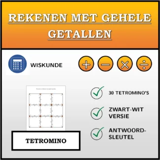 Tetromino: Rekenen met gehele getallen