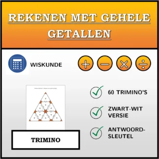 Trimino: Rekenen met gehele getallen