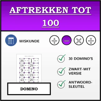 Domino: Aftrekken tot 100