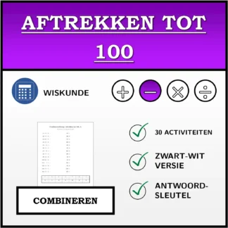 Combineeroefening: Aftrekken tot 100